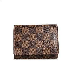 Louis Vuitton Wallet Card Case in Brown Damier Ebene Amberop Carte